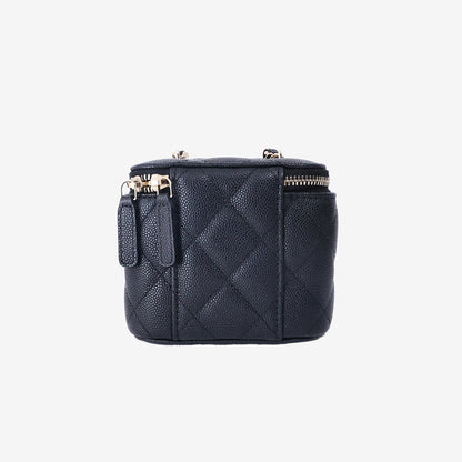 Chanel Classic Vanity Box in Black Caviar Leather with Gold Hardware