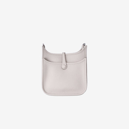 Hermès Evelyne 23 in Craie Clemence Leather with Palladium-Plated Hardware