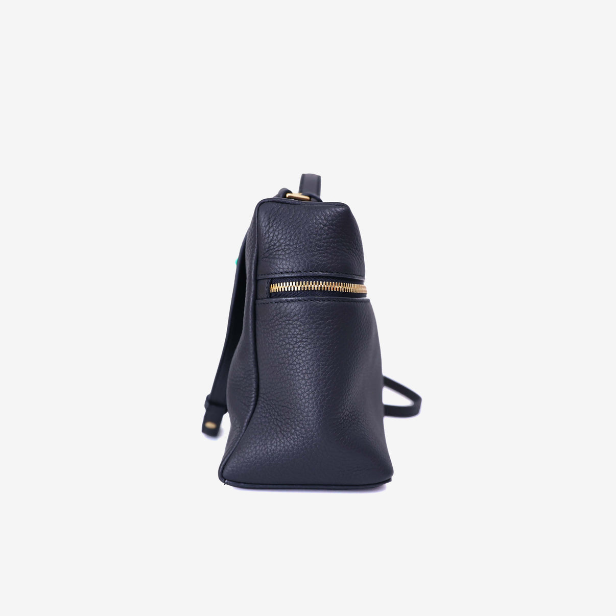 Loro Piana Extra Pocket L27 in Black/Sun Grained Calfskin with Gold Hardware side view