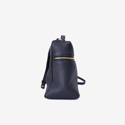 Loro Piana Extra Pocket L27 in Black/Sun Grained Calfskin with Gold Hardware side view