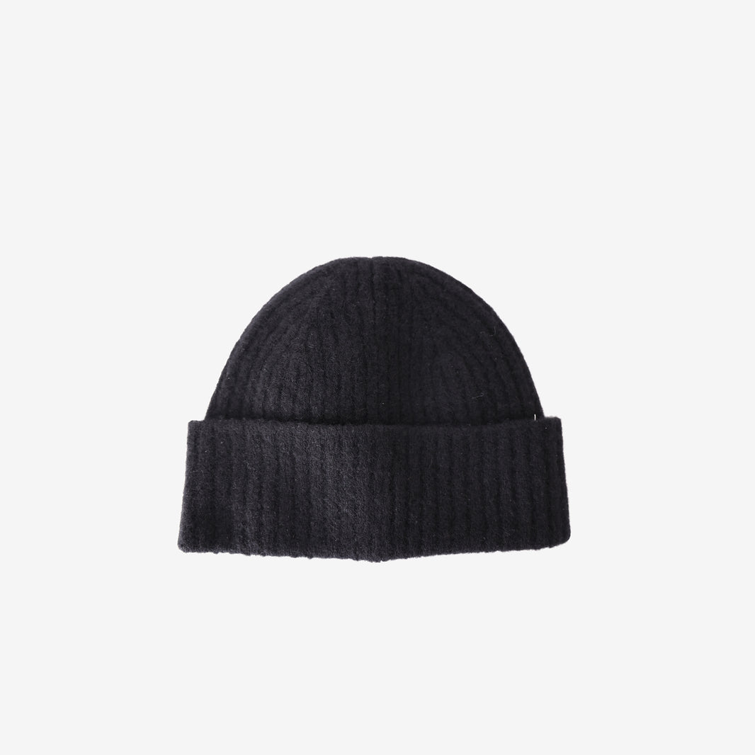 Chanel Beanie in Black Cashmere Knit