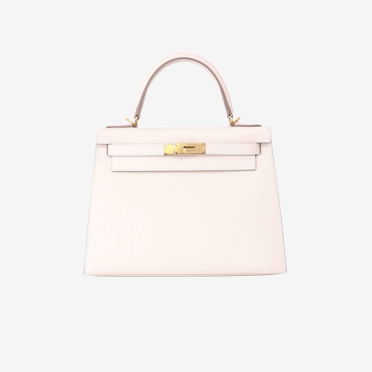 Hermès Kelly 28 in Craie Epsom Leather with Gold Hardware front view
