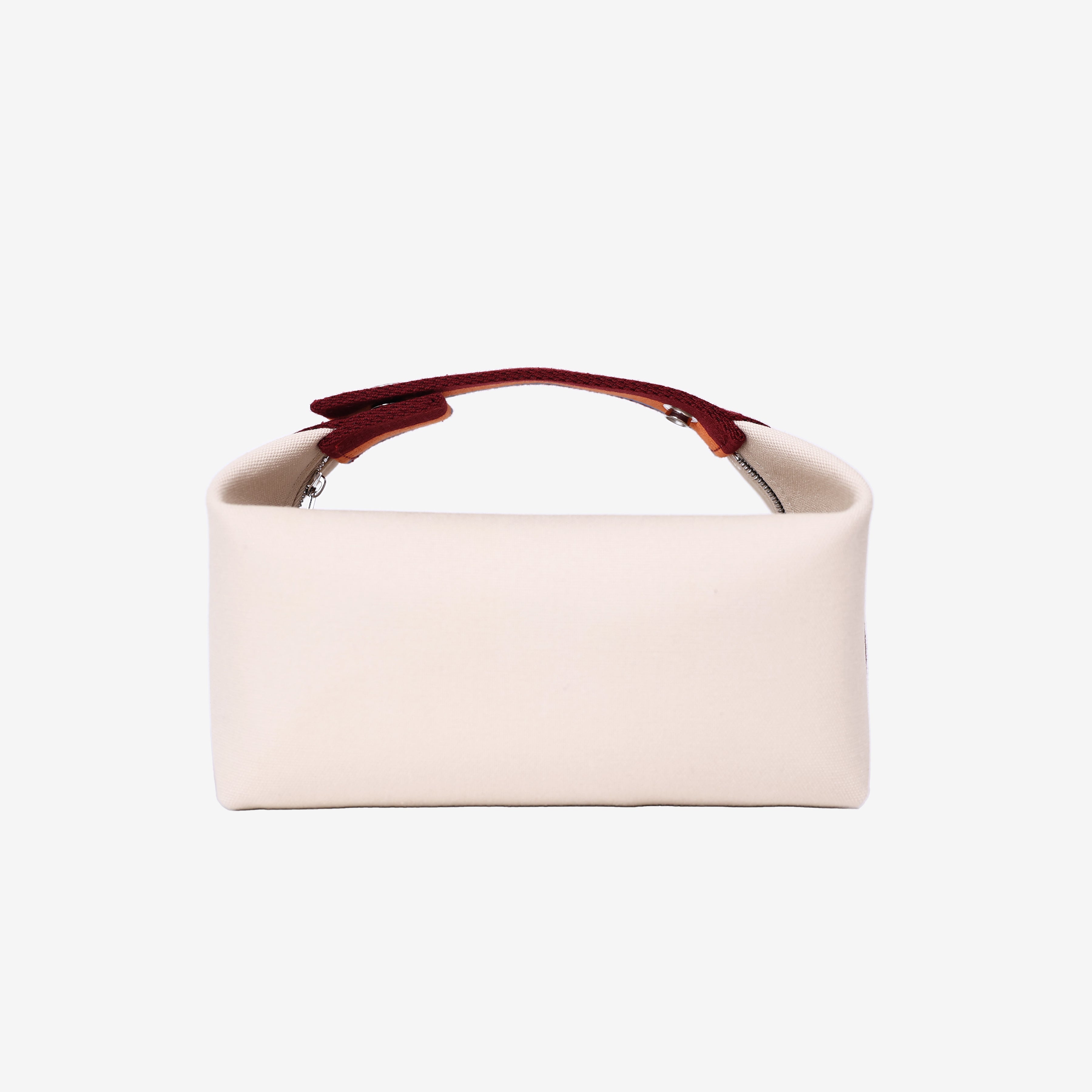 Hermès Bride-a-Brac H Pavillon Case in Naturel Cotton Canvas back view