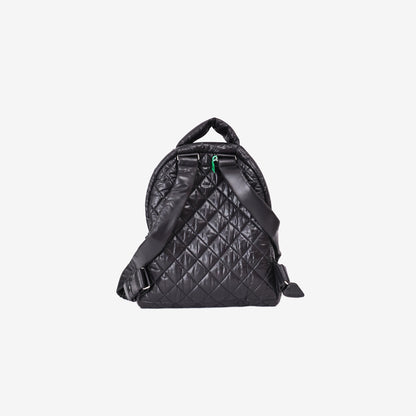 Chanel Coco Cocoon Quilted Backpack in Black Nylon with Palladium Hardware back view