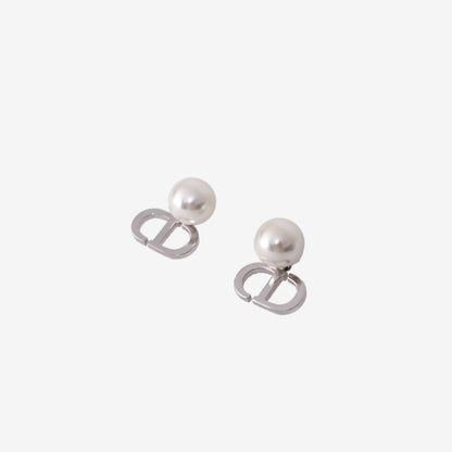 Dior Tribales Earrings in Silver-Tone Metal with Resin Pearls
