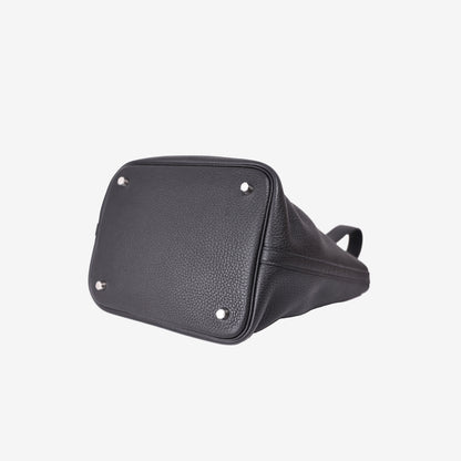 Hermès Picotin 22 in Noir Clemence Leather with Palladium Hardware