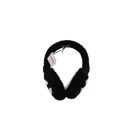 Chanel Earmuff Shearling Lambskin Black & Ecru AAB262 (Contact to Enquire)