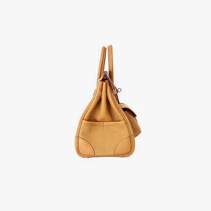 Hermès Birkin Cargo 25 in Desert/Sesame Toile Goéland and Veau Swift with Palladium Hardware