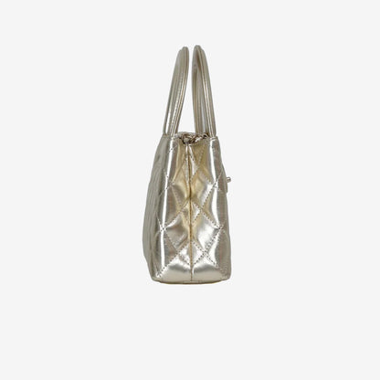 Chanel Kelly Nano Bag in Gold Lambskin Leather with Gold Hardware