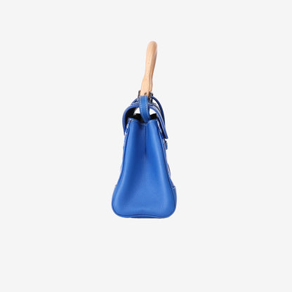 Goyard Saïgon Souple Mini Bag in Sky Blue Goyardine Canvas and Calfskin Leather with Palladium Hardware