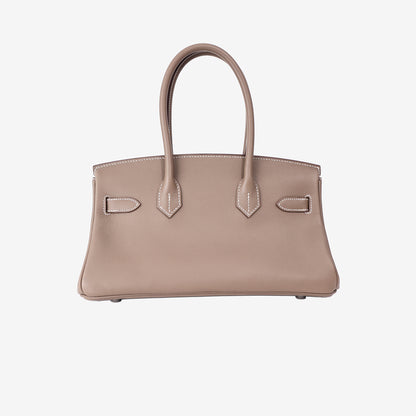 Hermès Shoulder Birkin 29 in Etoupe Evercolor Leather with Palladium Hardware