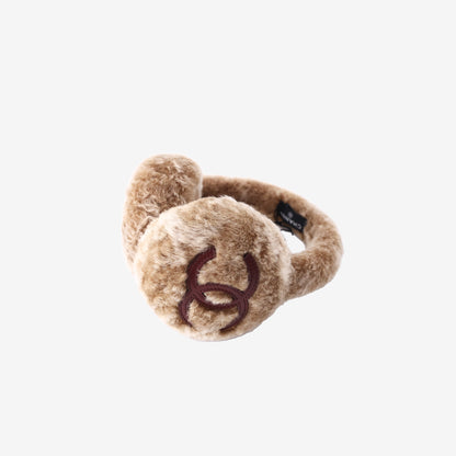 Chanel Shearling Lambskin Ear Muffs in Honey