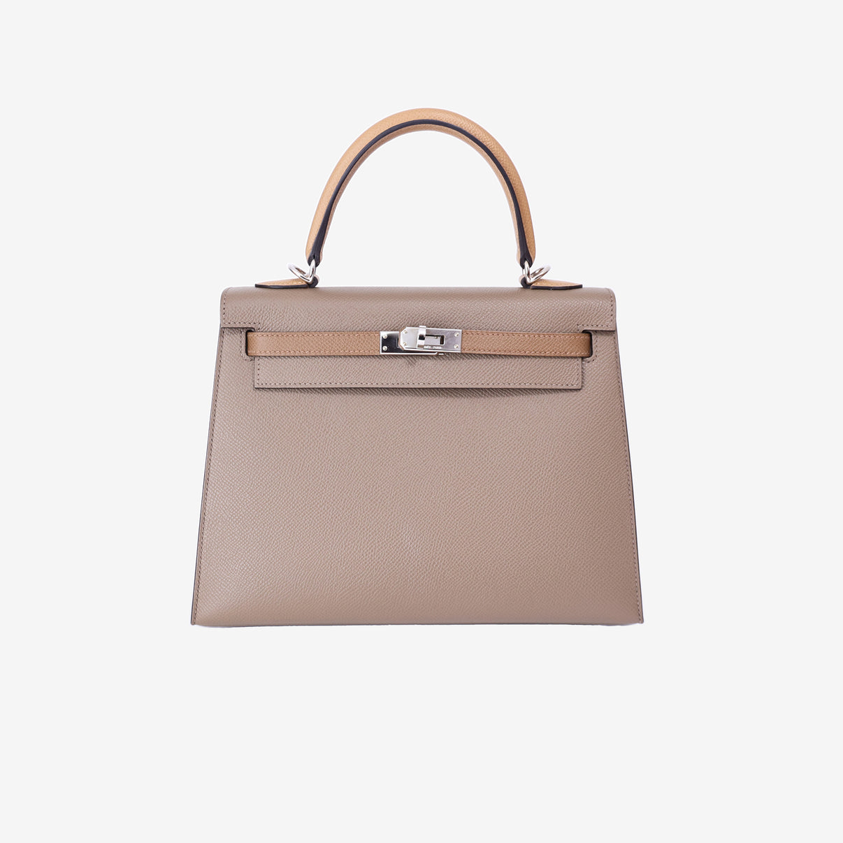 Hermès Kelly 25 in Tri-Colour Epsom Leather with Palladium Hardware front view