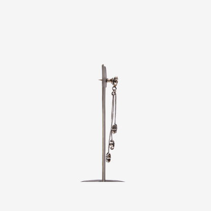 Chrome Hearts JOJO Star Dangle Earring in Sterling Silver side view
