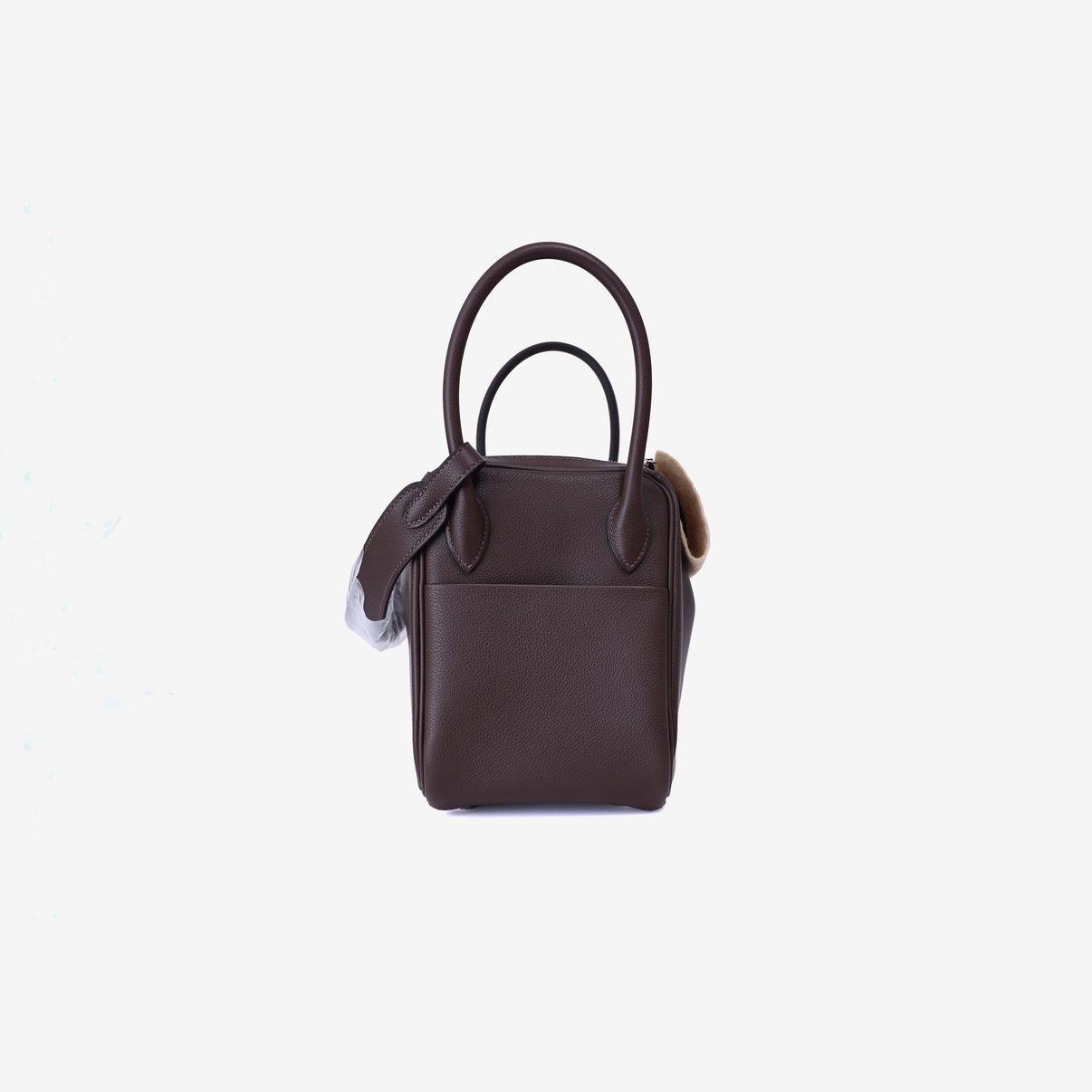 Hermès Lindy 26 in Moka Evercolor Leather with Palladium Hardware side view