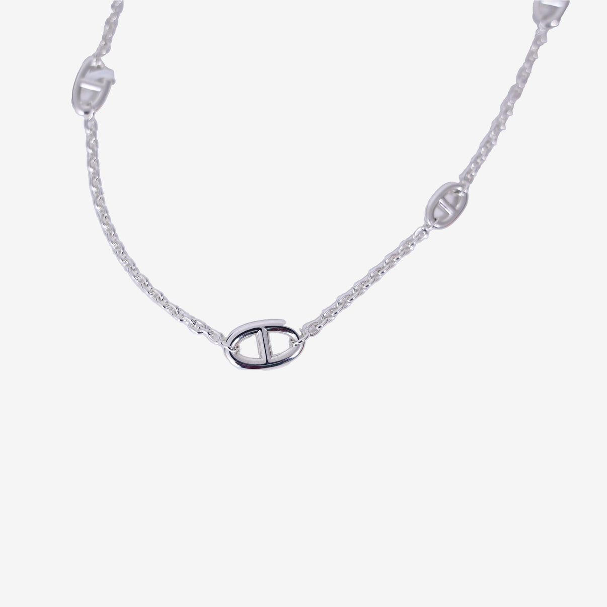 Hermès Farandole Necklace 80 in Silver Sterling Silver front view