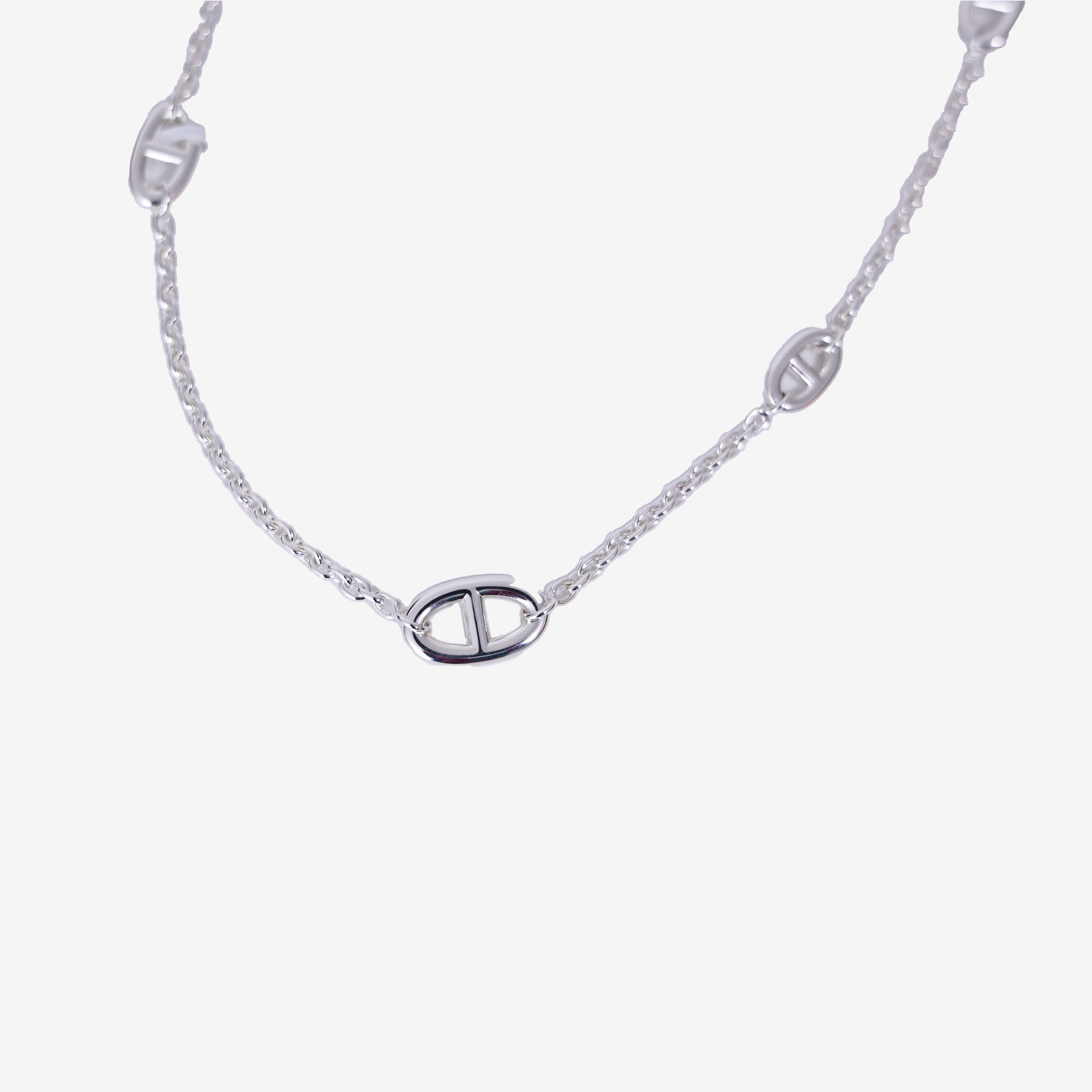 Hermès Farandole Necklace 80 in Silver Sterling Silver front view