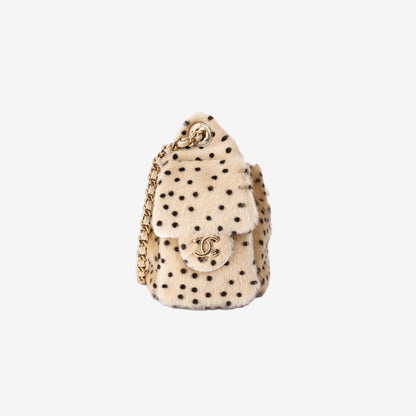 *HOT* Chanel 26A Matthieu Blazy 25 Mini Handbag in Light Beige/Black Lambskin Leather with Gold Hardware