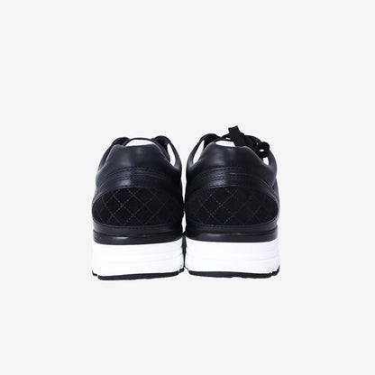 Chanel CC Leather Sneakers in Black Calfskin (Size 36.5)