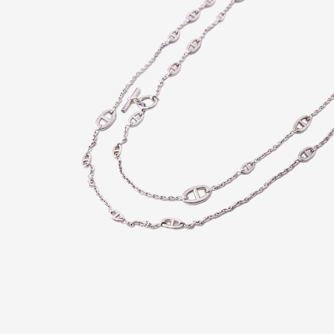 Hermès Farandole Necklace in Sterling Silver (160 cm)