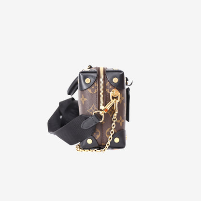 Louis Vuitton Petite Malle Souple in Monogram Canvas with Black Leather Trim