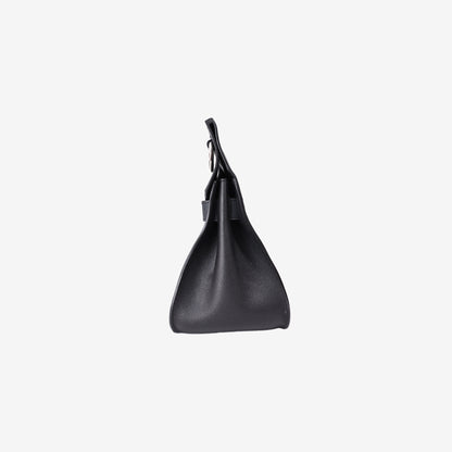 Hermès Jypsière 31 in Noir Epsom Leather with Palladium Hardware