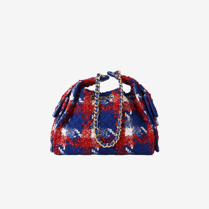 Chanel 25 Tweed Hobo Bag Small in Red/White/Blue Bouclé Tweed with Gold Hardware
