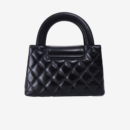 Chanel Small Kelly Shopper in Black Aged Calfskin with Brushed Gold Hardware