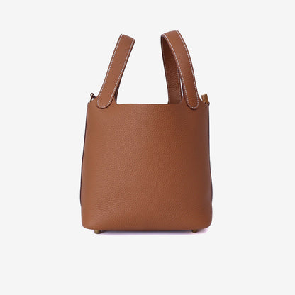  Hermès Picotin 18 in Gold Clemence Leather with Gold Hardware side view