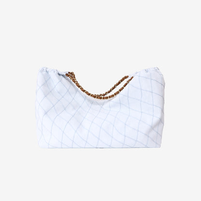 Chanel Coco Beach 2026 Denim Quilted Tote Bag with Brown Leather CC (Contact to Enquire)