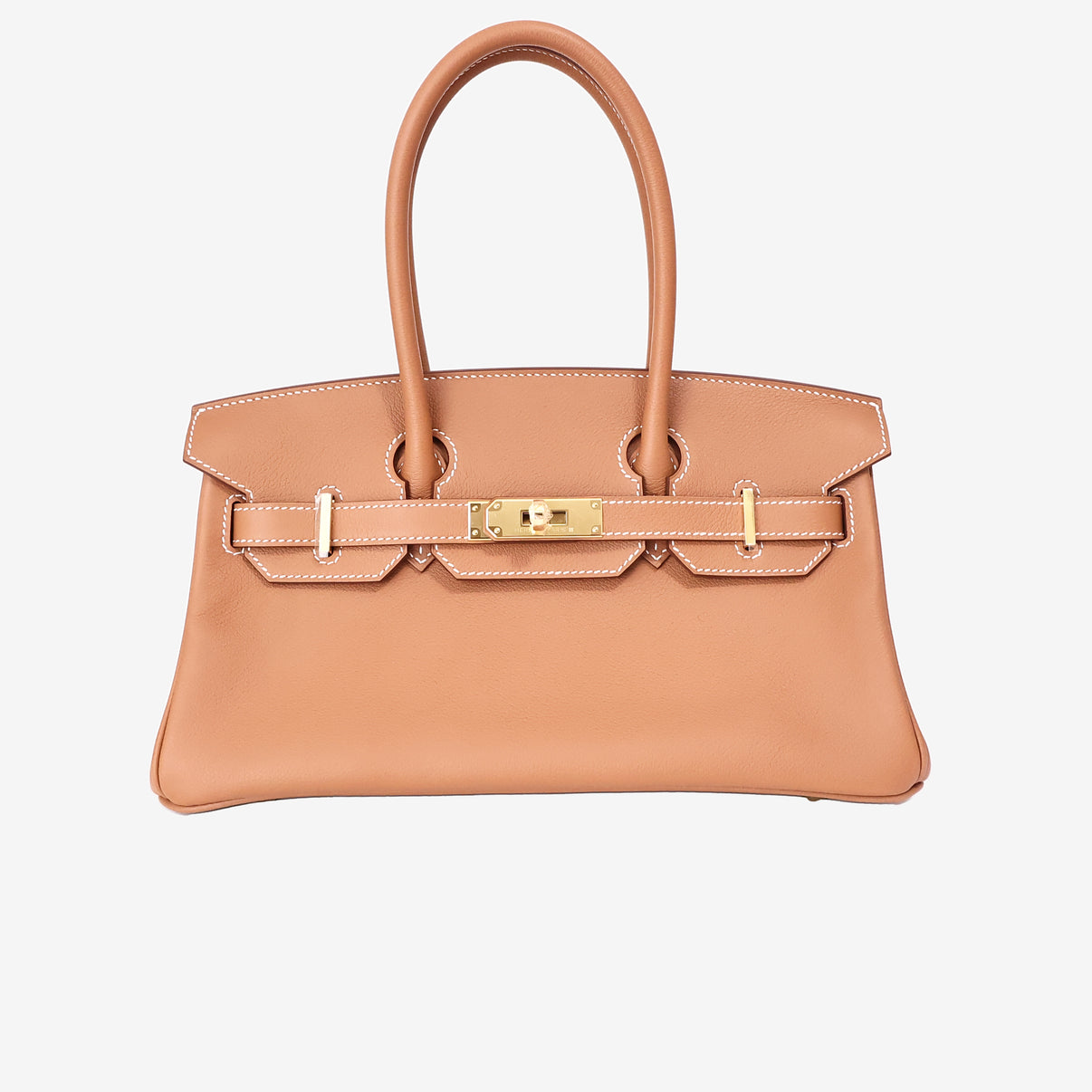 Hermès Birkin Shoulder 29 in Gold Evercolor Leather with Gold Hardware front view