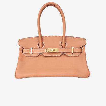 Hermès Birkin Shoulder 29 in Gold Evercolor Leather with Gold Hardware front view