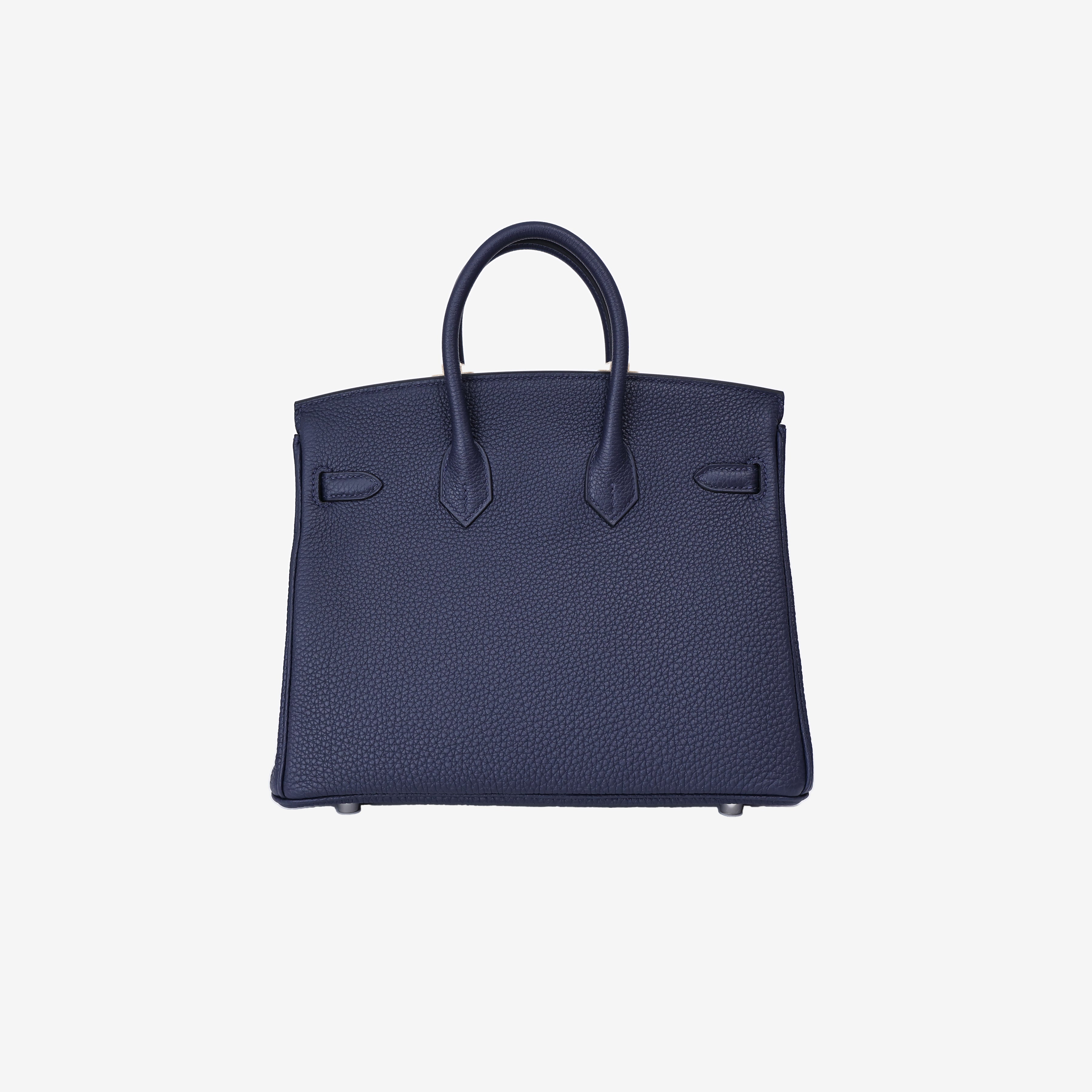 Hermès Birkin 25 in Bleu Nuit Togo Leather with Palladium Hardware back view