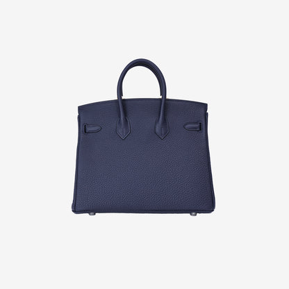 Hermès Birkin 25 in Bleu Nuit Togo Leather with Palladium Hardware back view