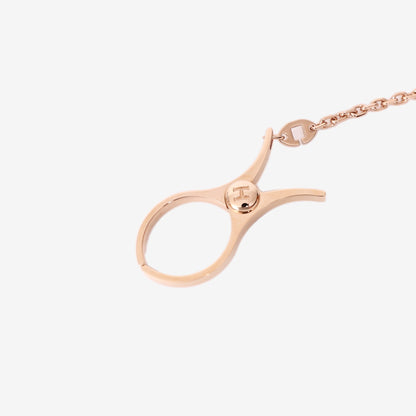 Hermès Filou Glove Clip in Doré Rose Plated Metal