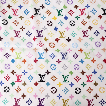Louis Vuitton x Takashi Murakami Monogram Scarf in White Wool