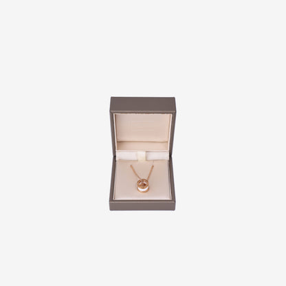 Bvlgari B.zero1 Necklace in White Ceramic and 18K Rose Gold side view