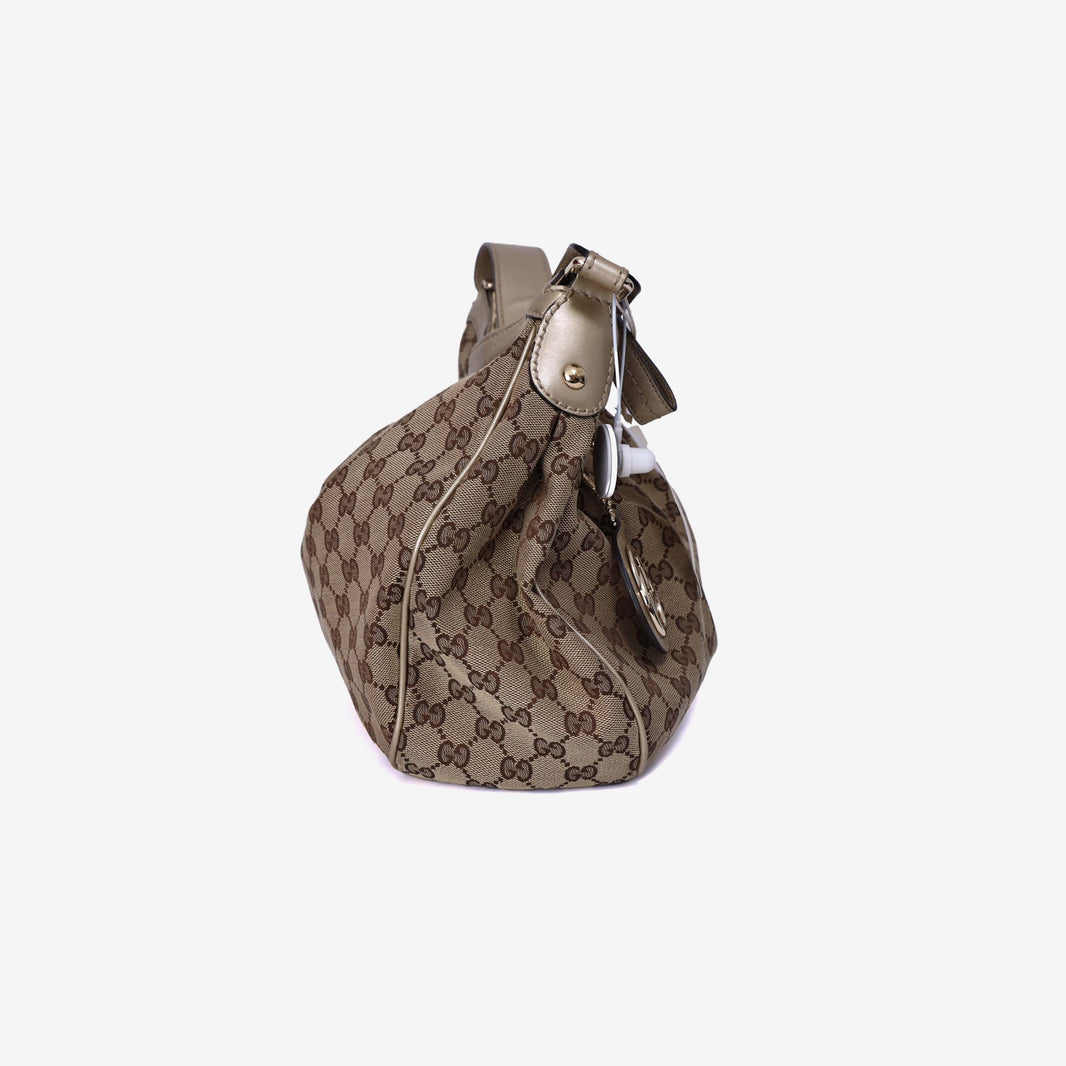 Gucci GG Canvas Sukey Hobo Canvas Bag (Contact to Enquire)