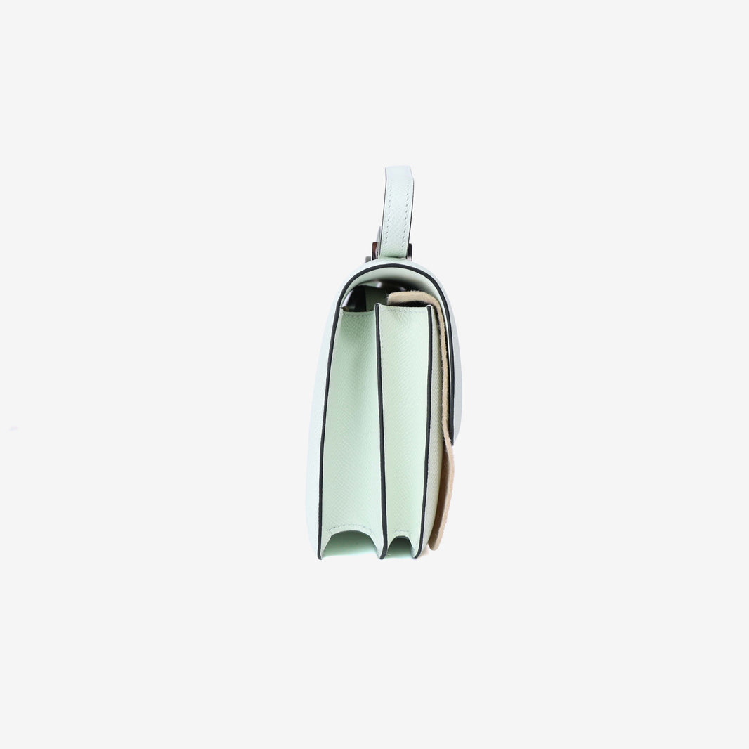 Hermès Constance 18 in Vert Fizz Epsom Leather with Palladium Hardware side view