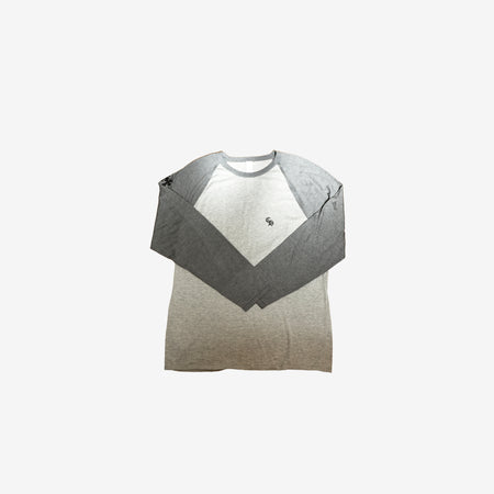 Chrome Hearts Cross Patch Embroidered Silk Raglan Long Sleeve Tee in Grey (Size XL)