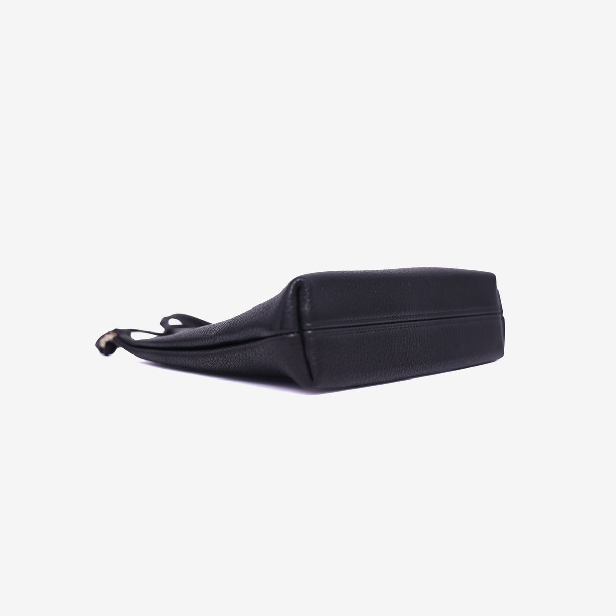 Chrome Hearts Viv Dagger Shoulder Bag in Black Calf Leather with Silver Hardware bottom side view