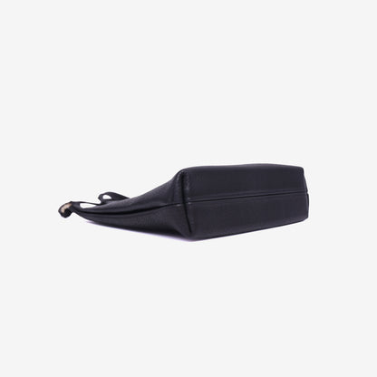 Chrome Hearts Viv Dagger Shoulder Bag in Black Calf Leather with Silver Hardware bottom side view