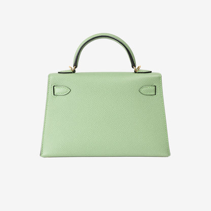 Hermès Mini Kelly 20 in Vert Criquet Epsom Leather with Gold Hardware
