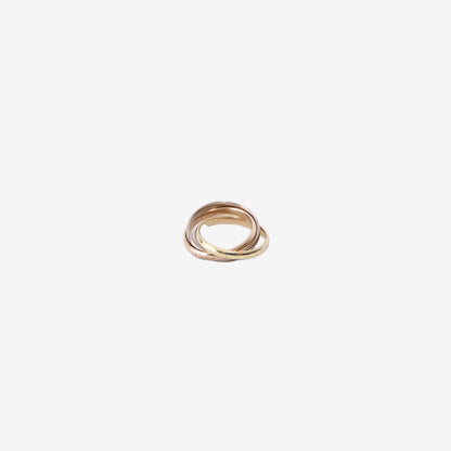 Cartier Trinity Ring in Yellow White and Rose 18ct Gold (Size 18)