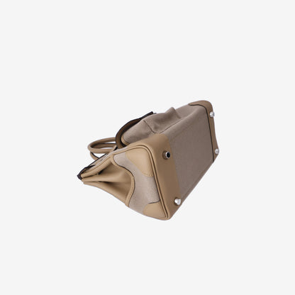 Hermès Birkin Cargo 25 in Beige Marfa Toile Goéland and Veau Swift Leather with Palladium-Plated Hardware