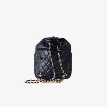Chanel Small Seoul Backpack in Black Lambskin Leather with Gold Hardware