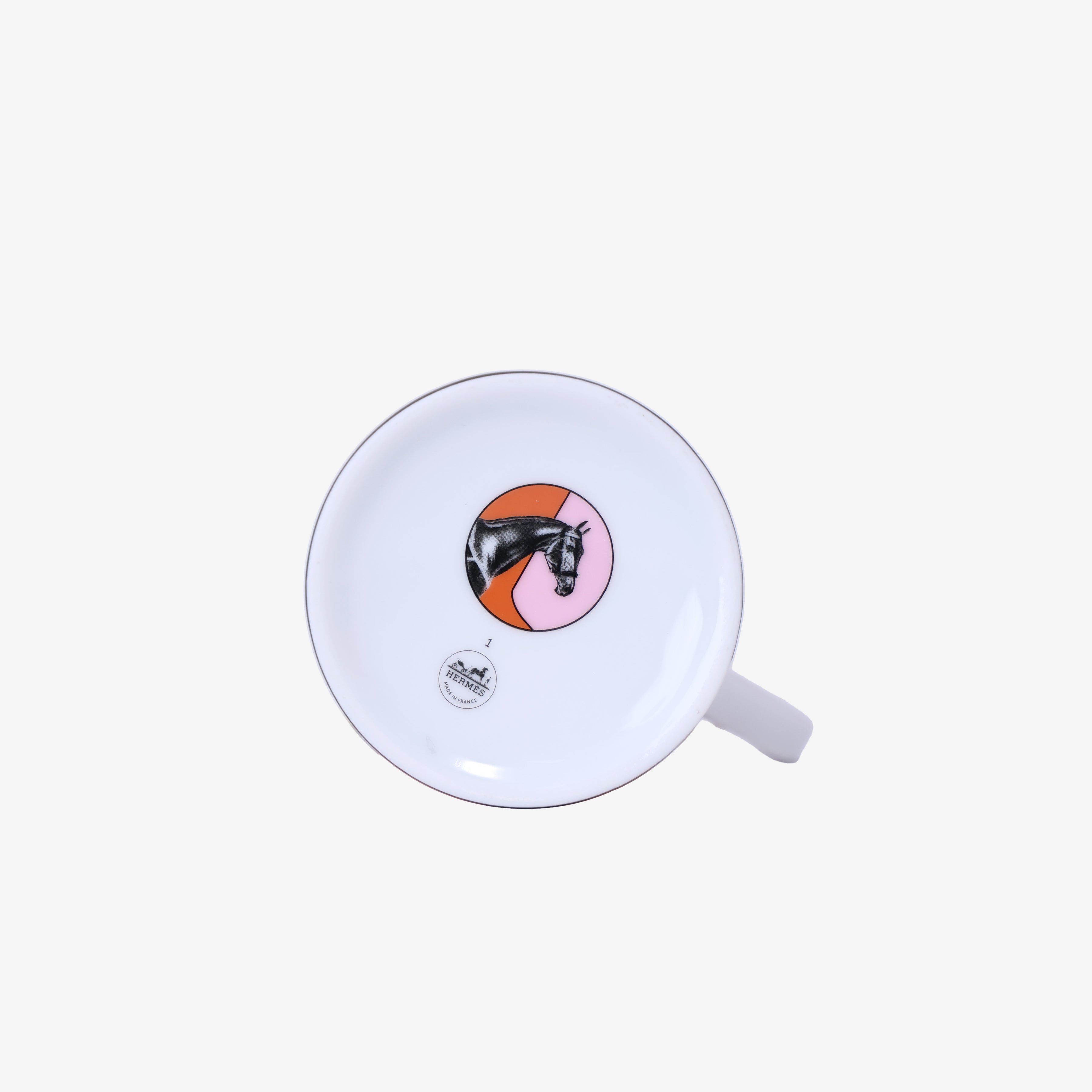 Hermès La Serpentine Mug Set in Multicolour Porcelain bottom view