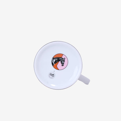 Hermès La Serpentine Mug Set in Multicolour Porcelain bottom view