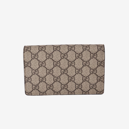 Gucci GG Supreme Cherry Wallet on Chain Bag in Monogram Canvas