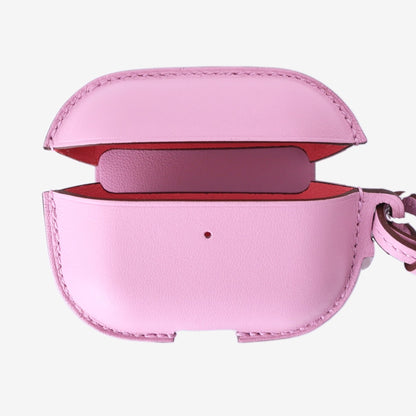 Hermès AirPods Pro Case in Mauve Pale Swift Calfskin Leather detail view